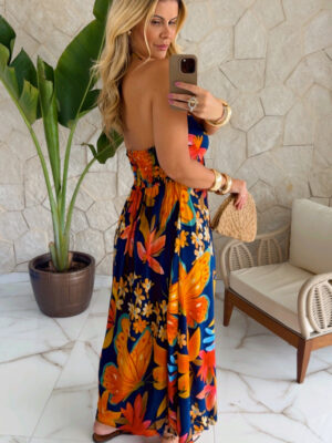 vestido viscose estampado