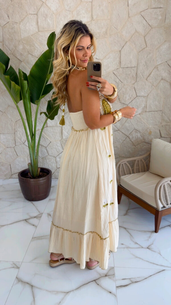 vestido boho chic azul vestido boho chic azul