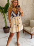 vestido boho chic azul