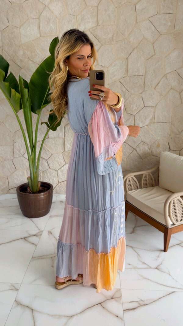 vestido boho chic luxo lilás vestido boho chic luxo lilás