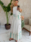 vestido boho chic verde