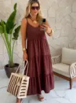 vestido nina marrom