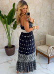 vestido boho chic luna turquesa