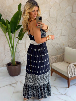 vestido boho chic luna turquesa