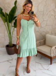 vestido curto verde