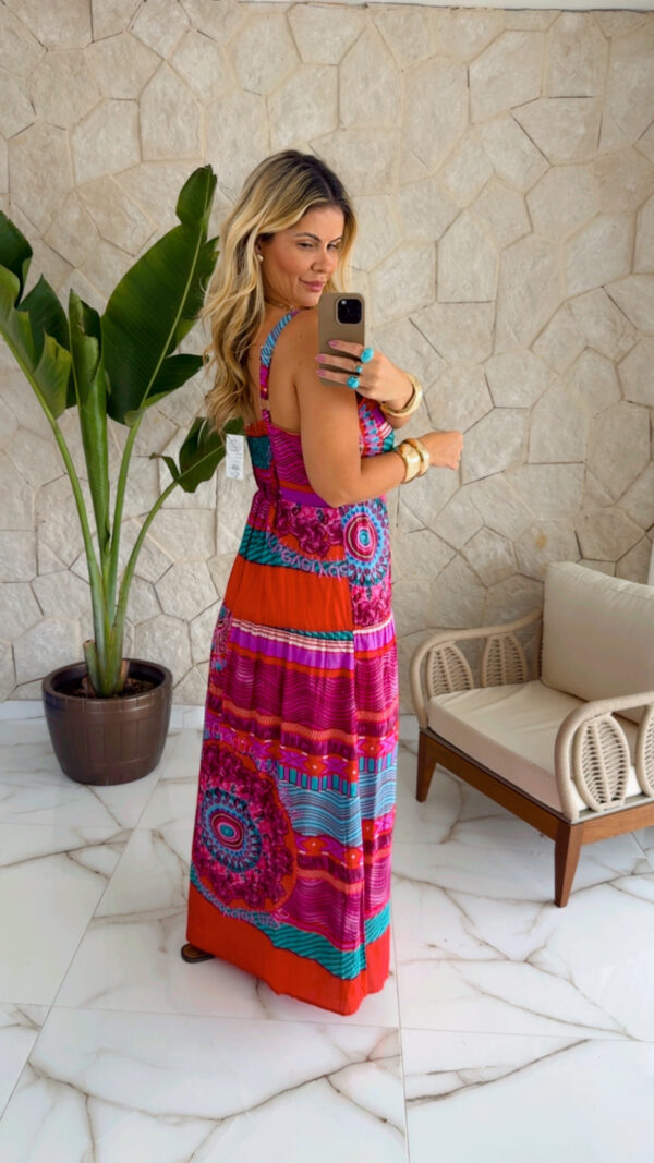 vestido viscose estampado vestido viscose estampado