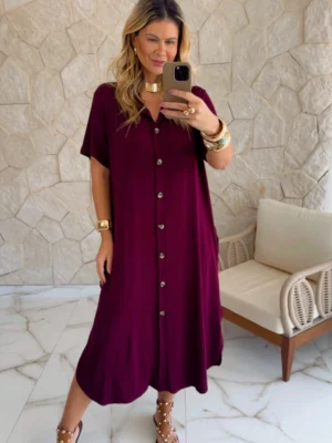 vestido silmara vinho