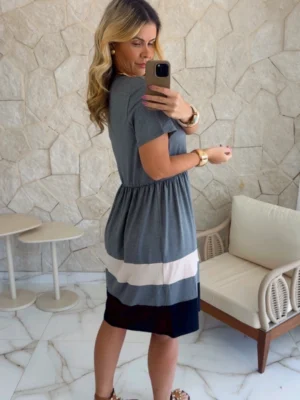 vestido clarisse cinza vestido clarisse cinza