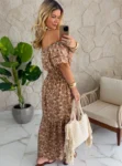vestido estampado verde