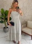vestido estampado verde