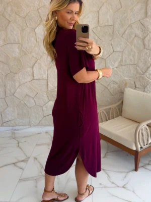 vestido silmara vinho