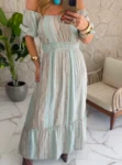 vestido boho chic brenda amarelo