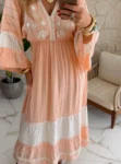 vestido boho chic luisa salmão