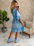 vestido boho chic ane azul