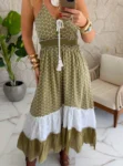 vestido boho chic verde