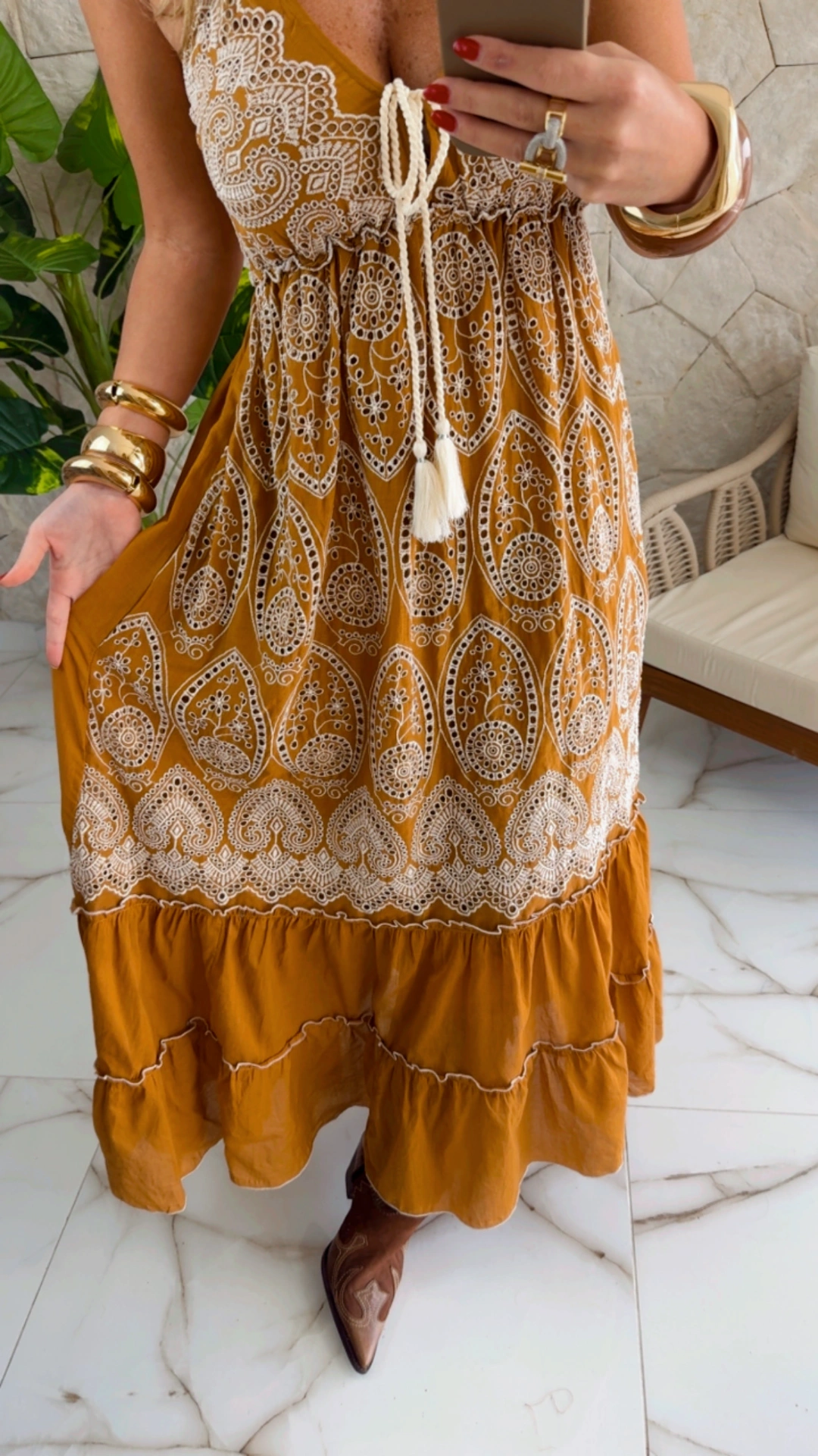 vestido boho chic caramelo vestido boho chic caramelo