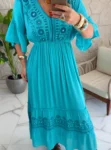 vestido boho chic lilian azul