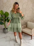 vestido boho chic ane verde