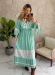 vestido boho chic luisa azul