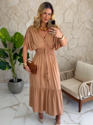 vestido longo verde