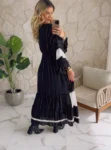 vestido boho chic luisa preto