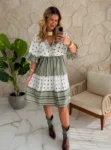 vestido boho chic maisa verde