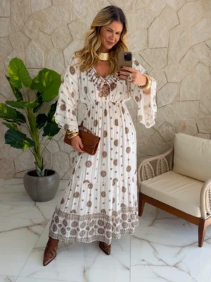 vestido boho chic noemia branco