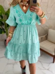 vestido boho chic cintia verde
