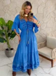 vestido boho chic silvia azul