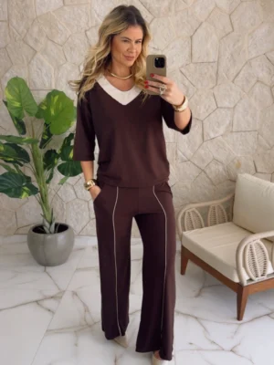 conjunto maitê marrom