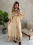 vestido boho chic silvia bege