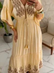 vestido boho chic silvia salmão