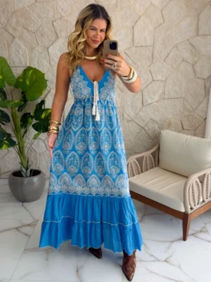 vestido boho chic caramelo