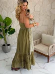 vestido boho chic caramelo