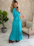 vestido boho chic lilian azul