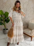 vestido boho chic nadir branco