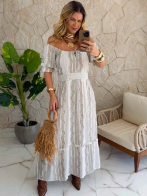 vestido boho chic brenda branco