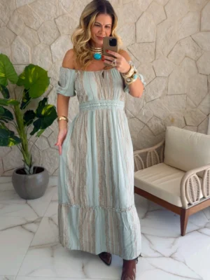 vestido boho chic brenda amarelo