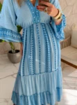vestido boho chic heloisa azul