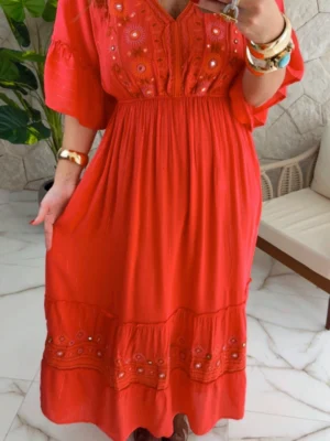 vestido boho chic lilian verde vestido boho chic lilian verde