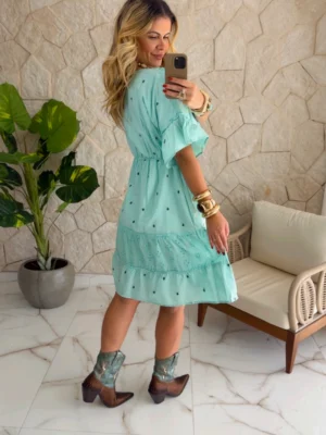 vestido boho chic cintia verde vestido boho chic cintia verde