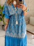 vestido boho chic verde