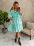 vestido boho chic cintia verde