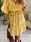 vestido boho chic cintia amarelo