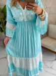 vestido boho chic luisa azul