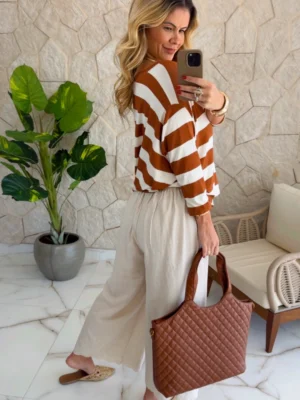 calça linho cru