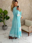 vestido boho chic luisa azul