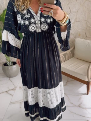 vestido boho chic luisa preto vestido boho chic luisa preto