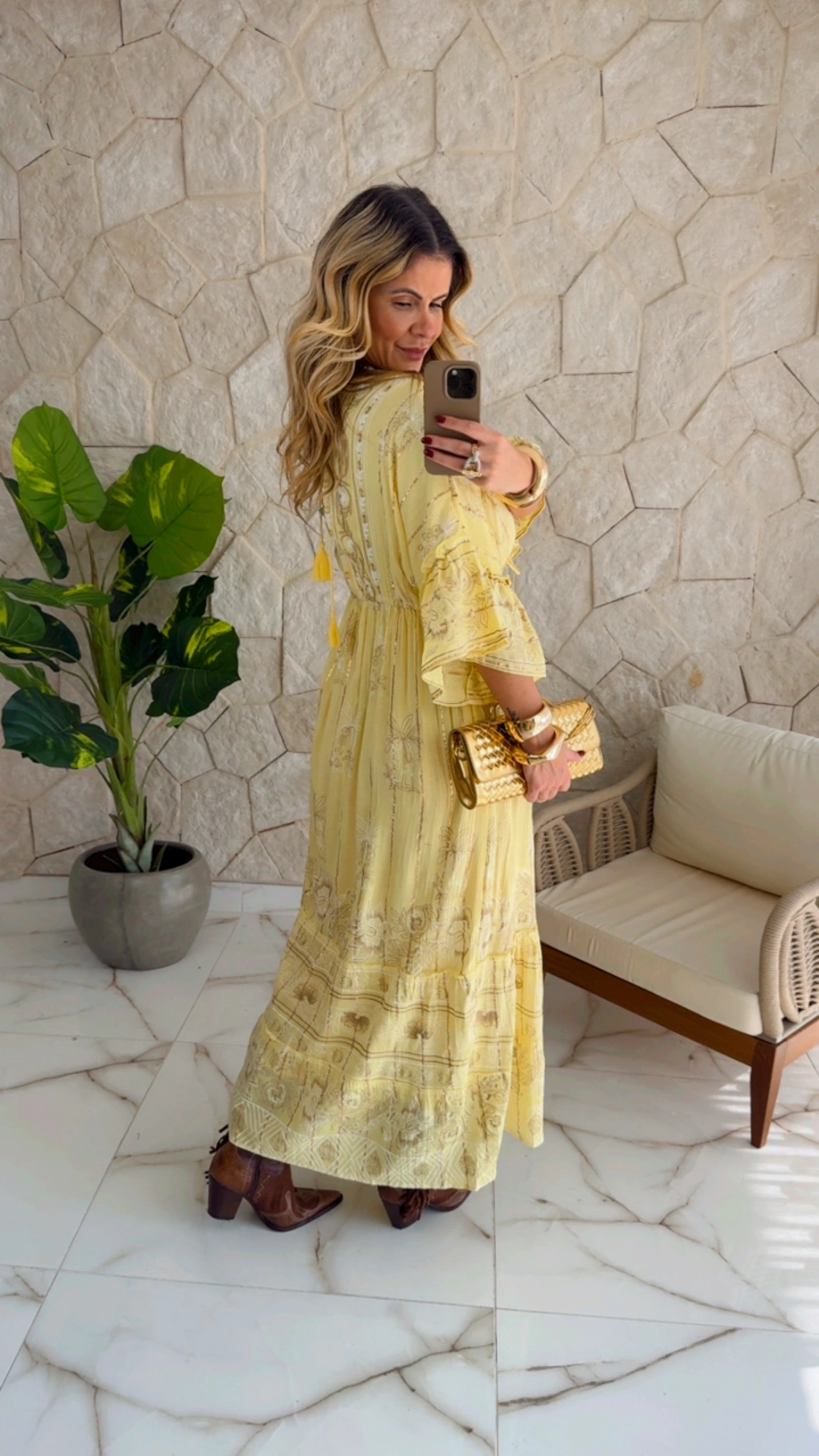 vestido boho chic vivian amarelo vestido boho chic vivian amarelo