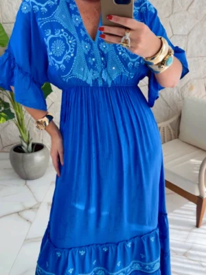 vestido boho chic fabi verde musgo vestido boho chic fabi verde musgo